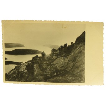 Briefkaart Grootte Gebirgsjäger Fotos op het Eismeer Front. Espenlaub militaria